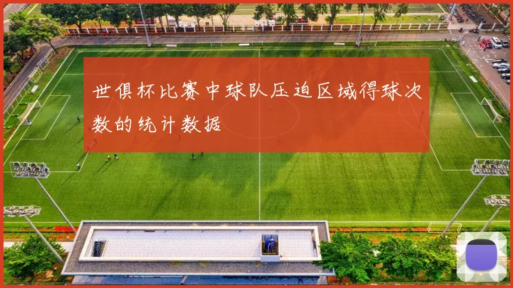 世俱杯比赛中球队压迫区域得球次数的统计数据